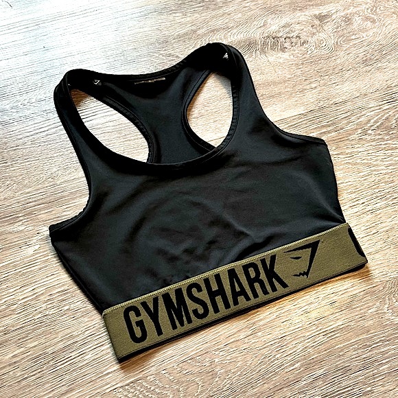 GYMSHARK • Low Support Black Sports Bra / Crop Top • Size Small/Medium • Black - Picture 5 of 14